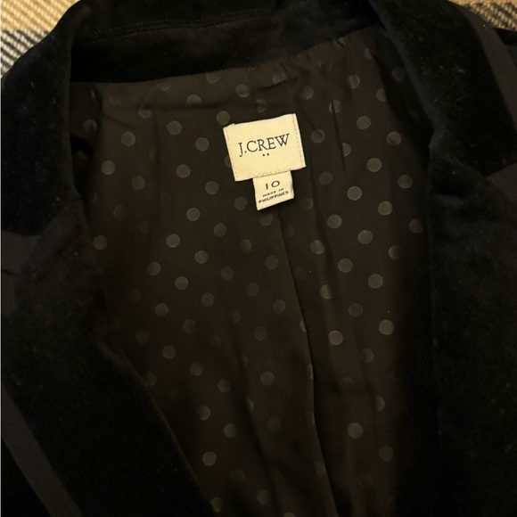 Black Suede Pantsuit J Crew. Size 10. - Picture 4 of 10